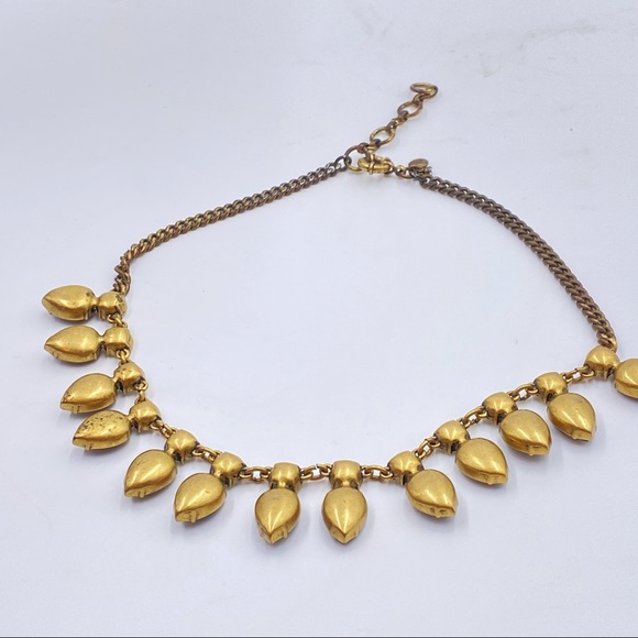 J. Crew Striking Black & Rhinestone Gold Necklace - Picture 4 of 5